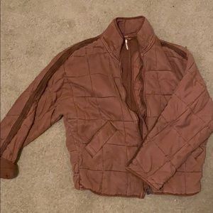 Free People Maroon bomber jacket